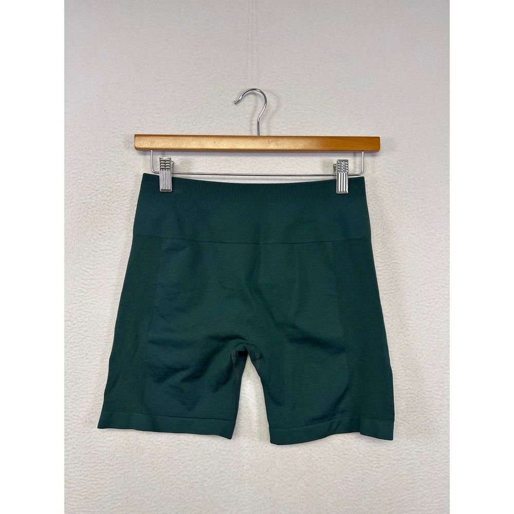Gymcore AUROLA Womens S Green Seamless Scrunch Butt Biker Workout Shorts